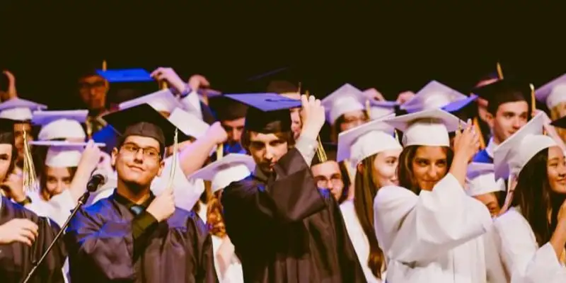 Graduates at a ceremony